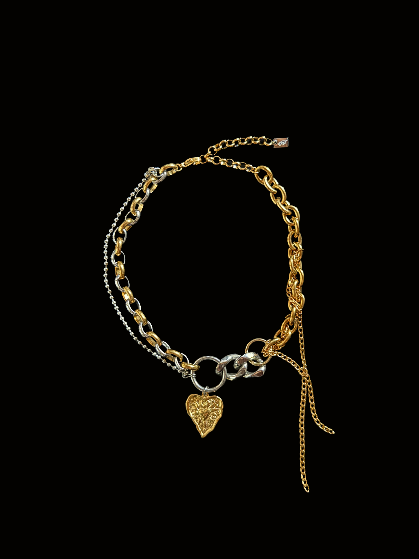 UPCYCLED MIXED HEART CHOKER