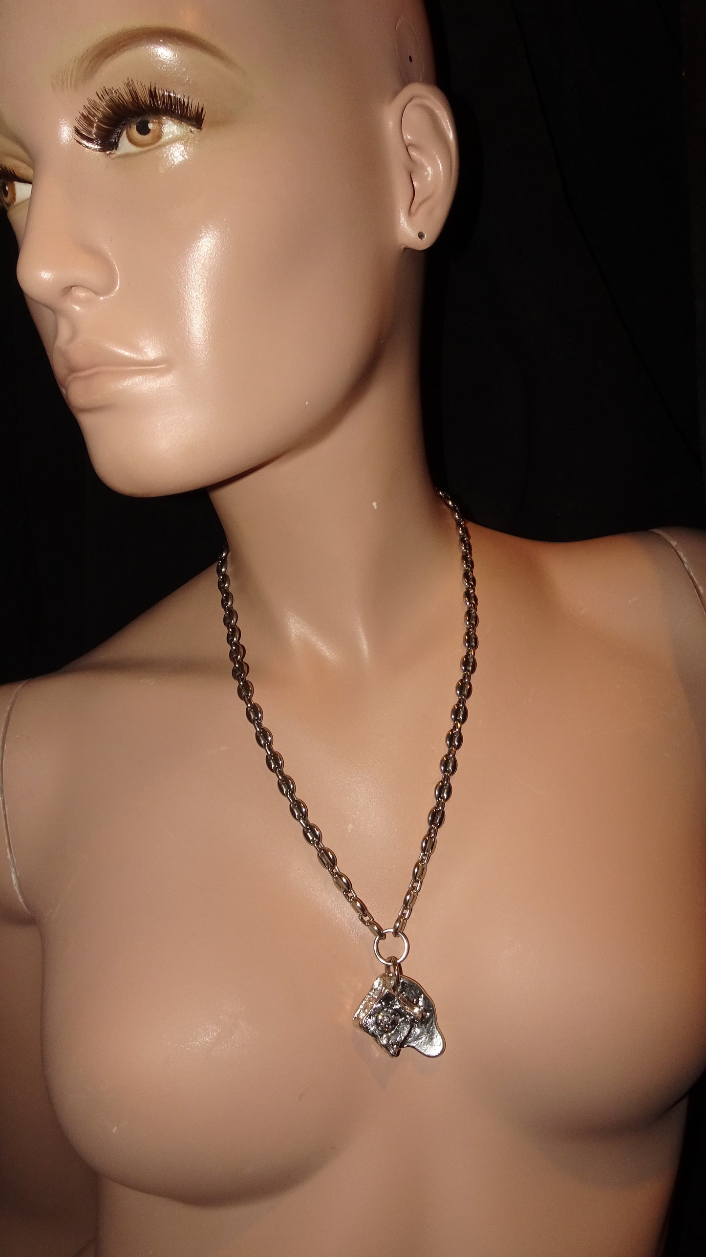 UPCYCLED MELTED RHOMBUS NECKLACE