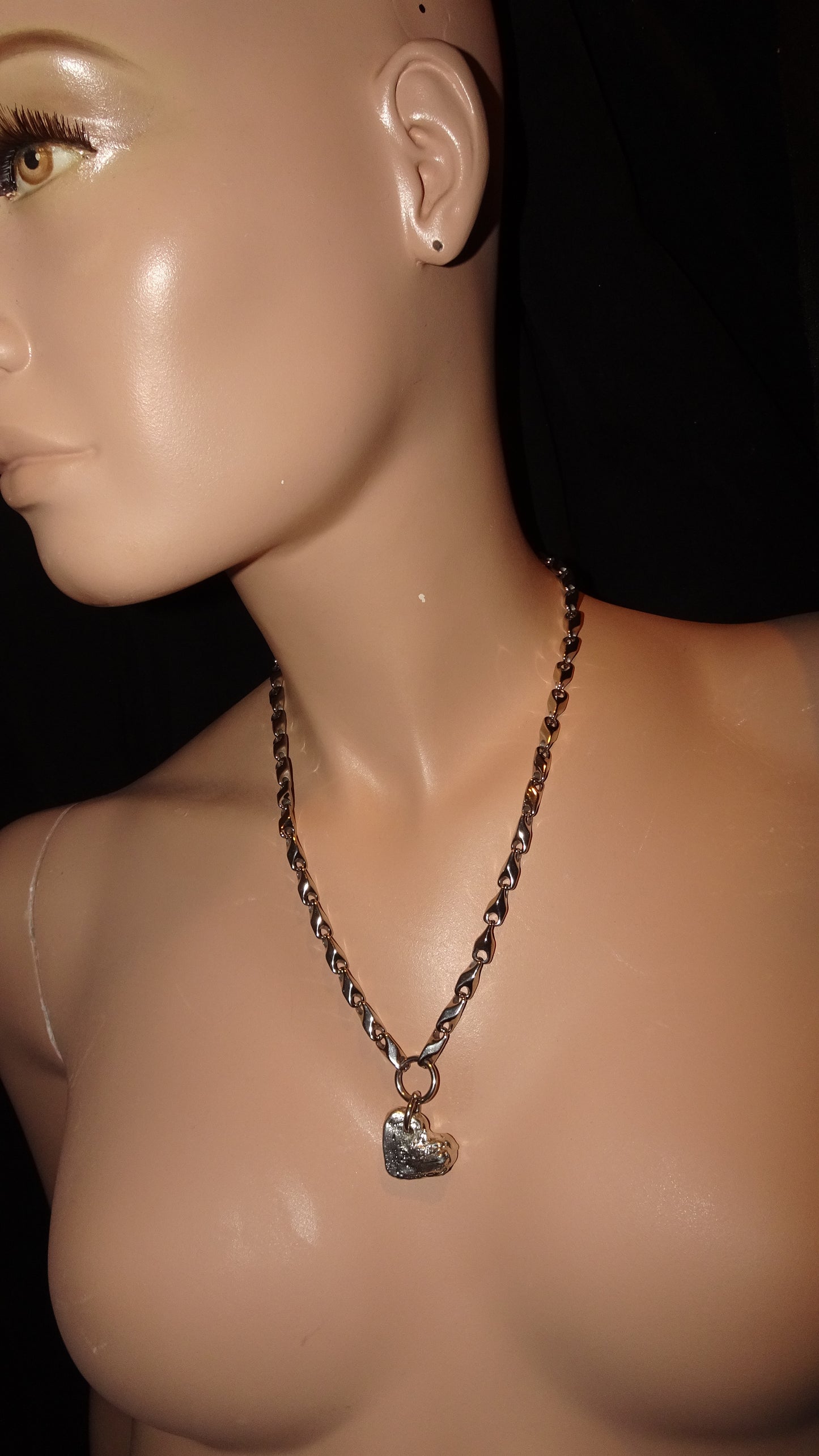 UPCYCLED MELTED HEART NECKLACE