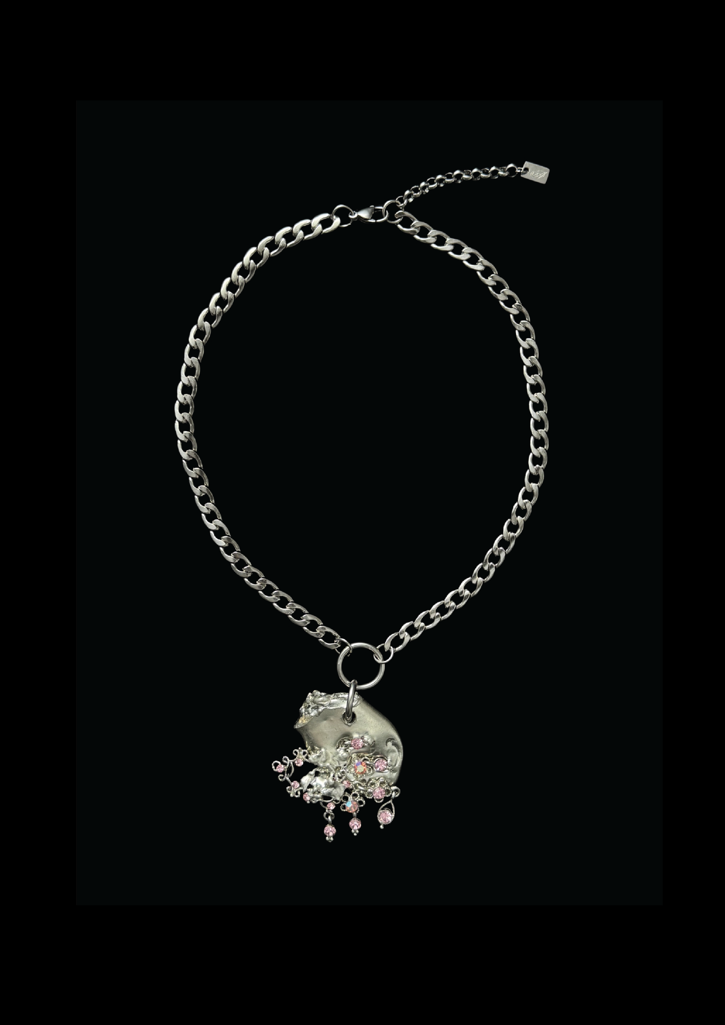 UPCYCLED MELTED CRYSTAL CHOKER