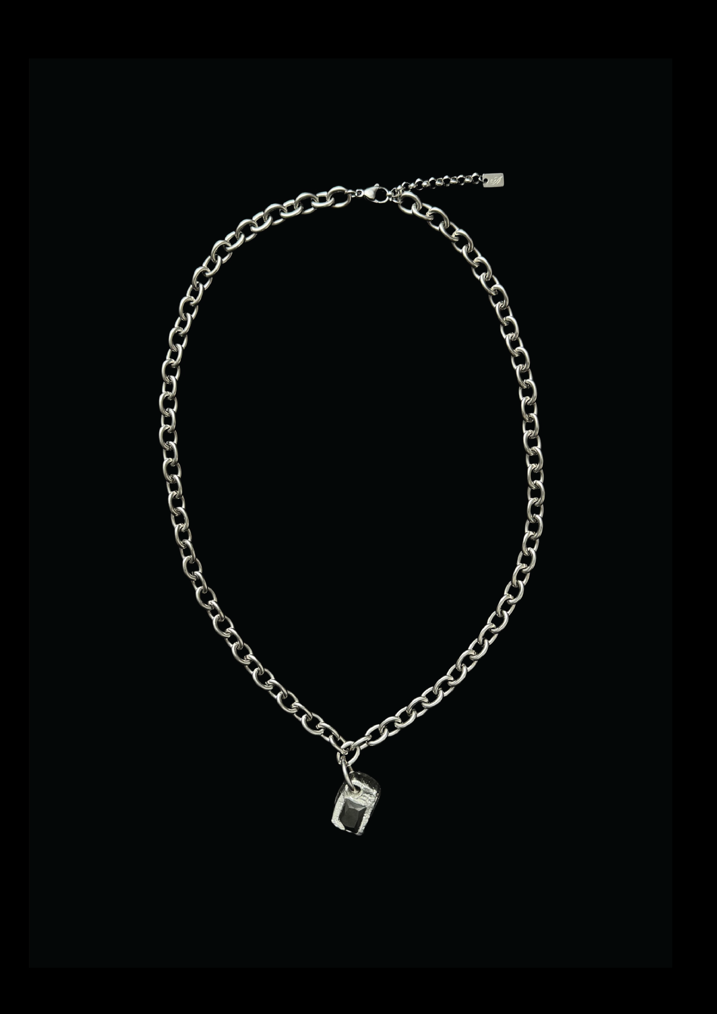 UPCYCLED MELTED SQUARE NECKLACE