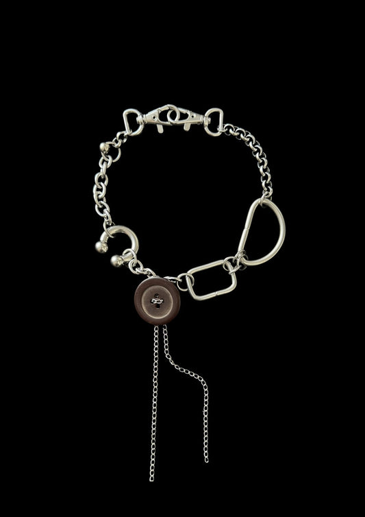 UPCYCLED BUTTON CHAIN NECKLACE