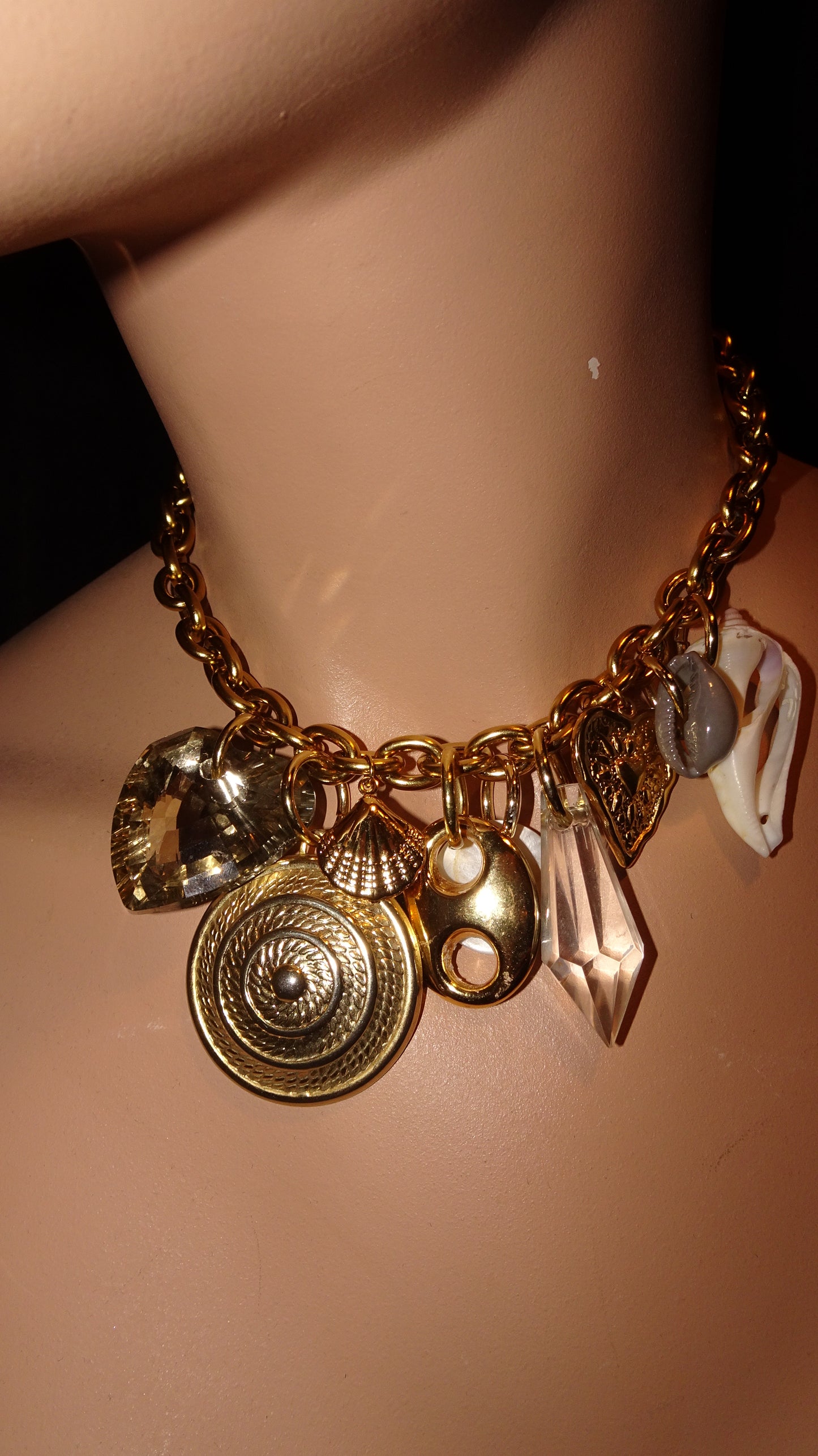 UPCYCLED GOLDEN CHARM NECKLACE