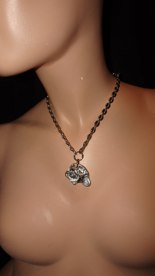 UPCYCLED MELTED RHOMBUS NECKLACE