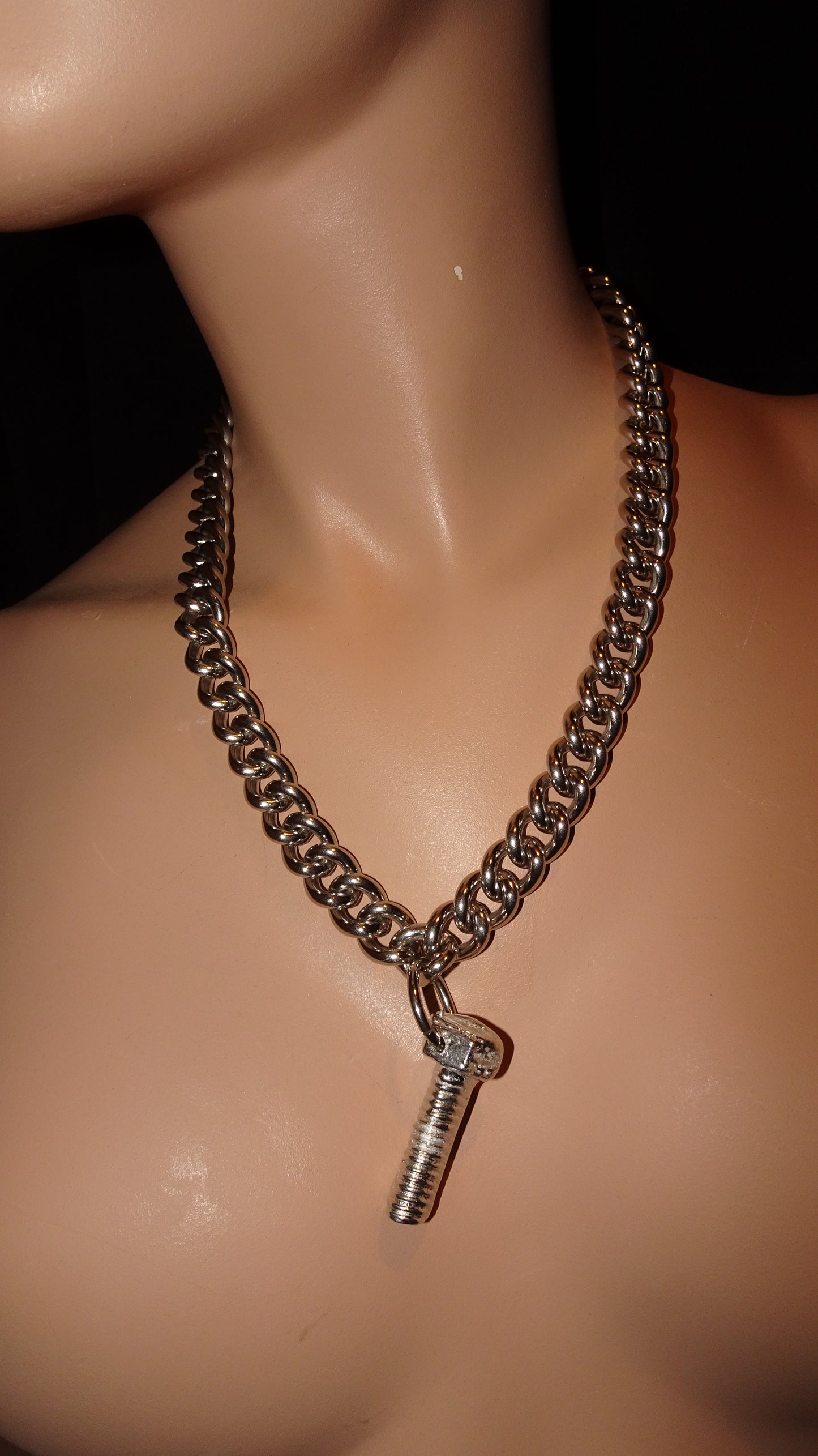UPCYCLED MELTED BOLT NECKLACE