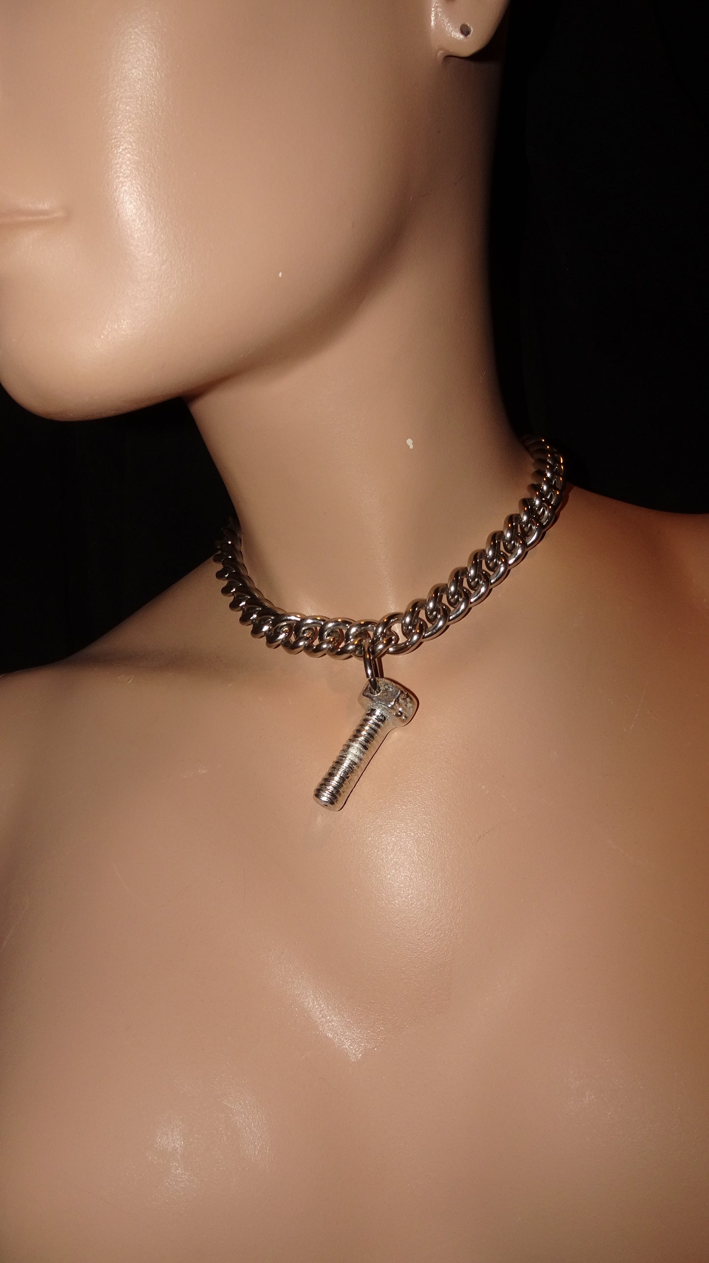 UPCYCLED MELTED BOLT NECKLACE