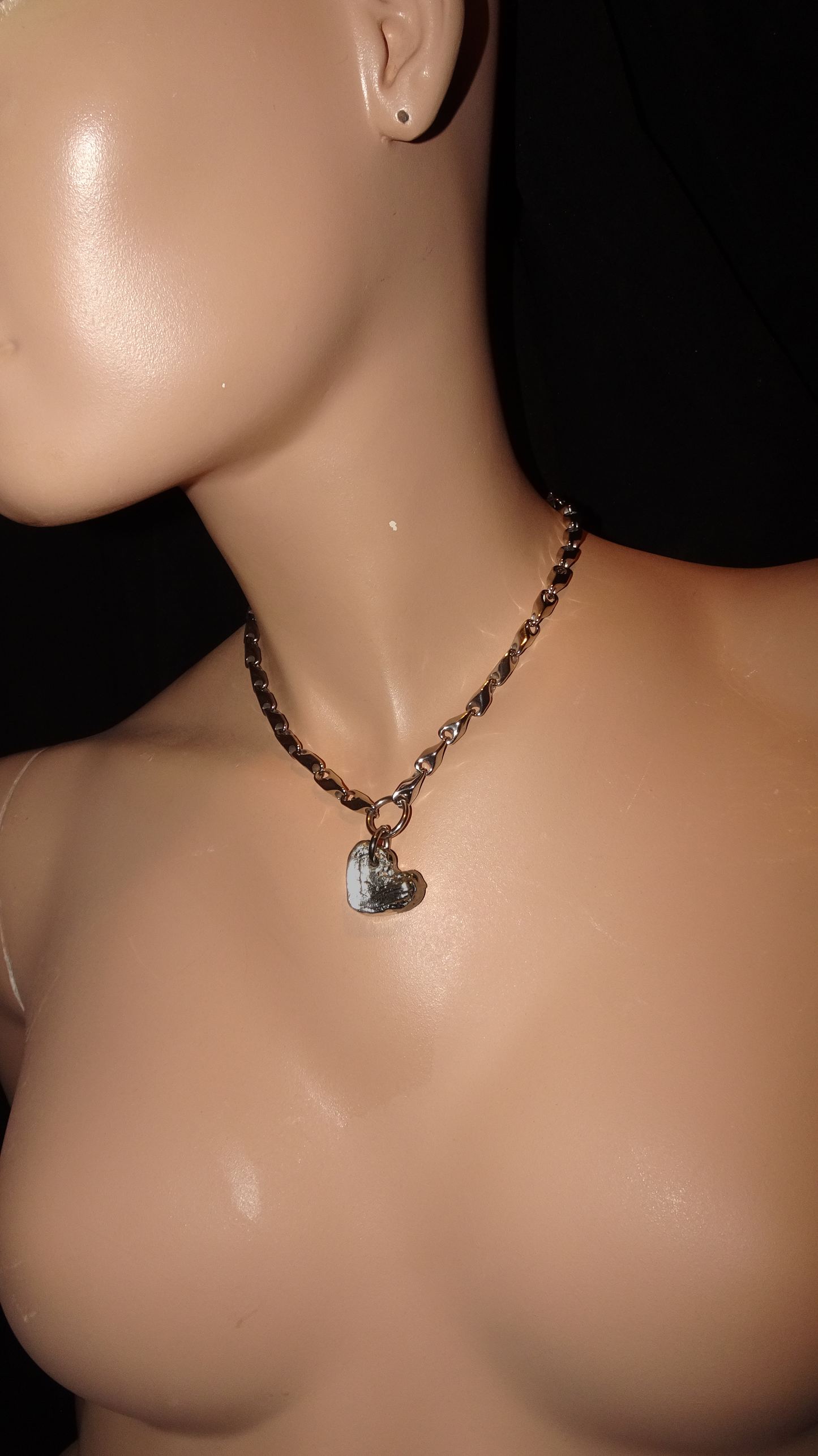 UPCYCLED MELTED HEART NECKLACE