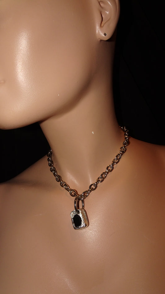 UPCYCLED MELTED SQUARE NECKLACE