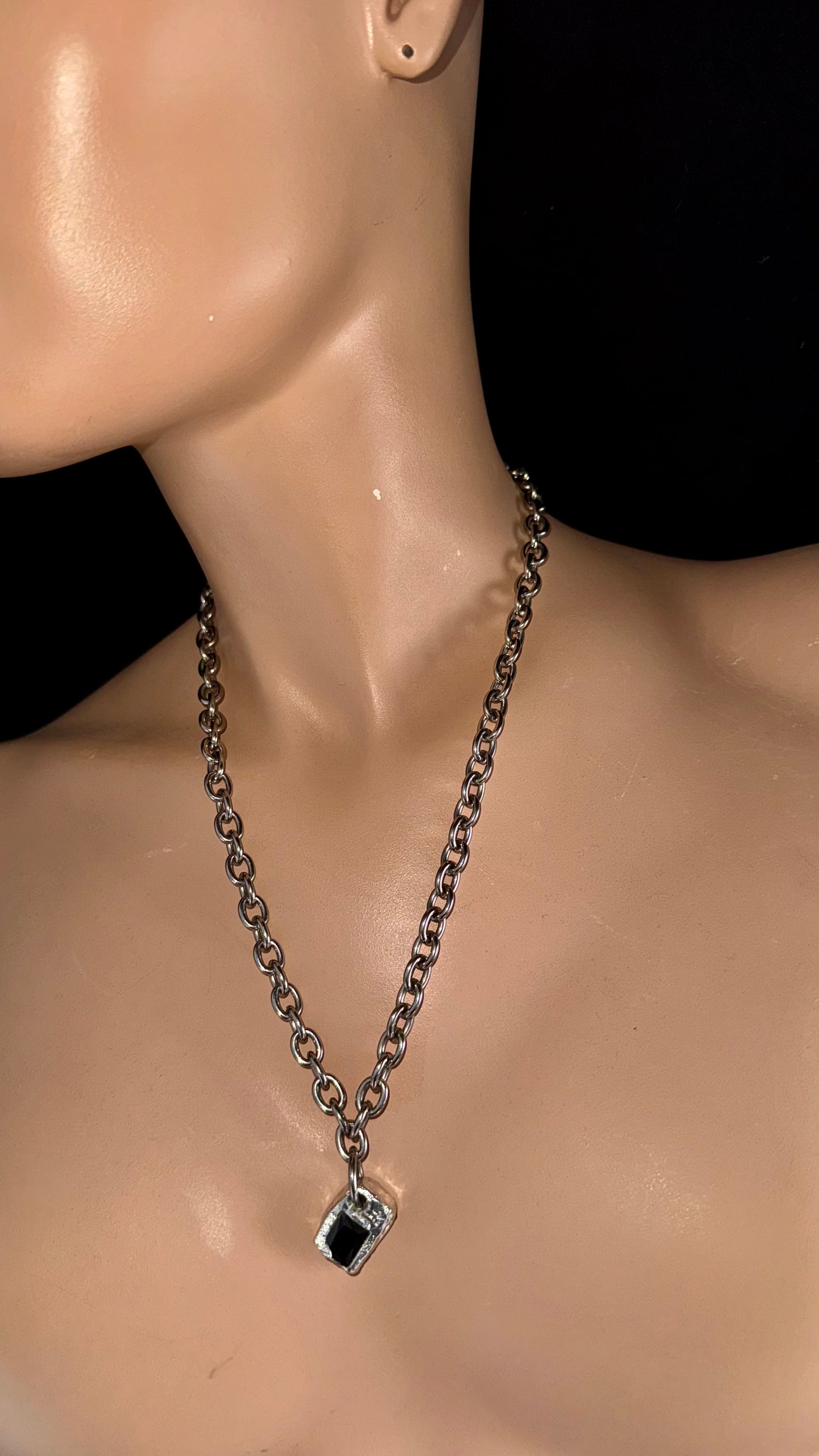 UPCYCLED MELTED SQUARE NECKLACE