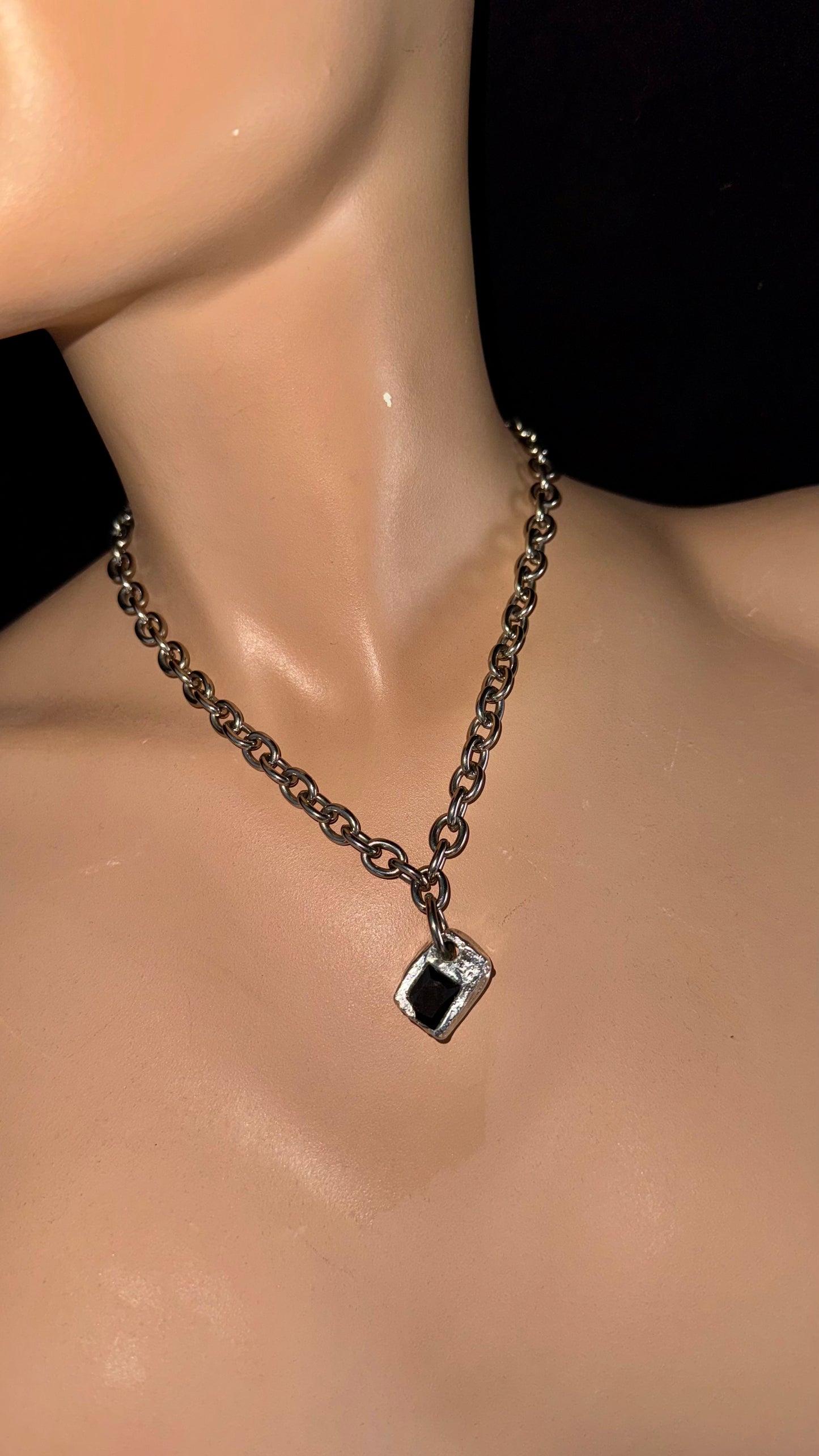 UPCYCLED MELTED SQUARE NECKLACE